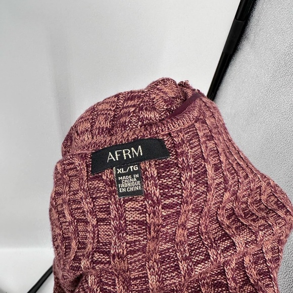 AFRM Womens Sweater Dress Maxi Cut Out Long Sleeves Rust Brown NWOT - Picture 6 of 8